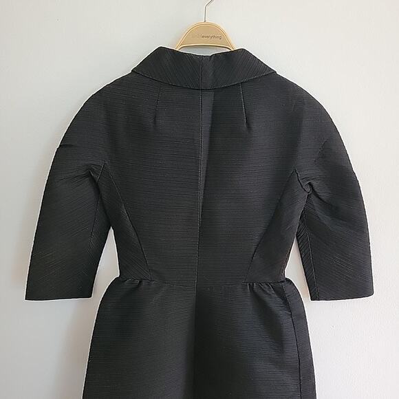 Vintage Bullocks Wilshire Wynshire Black Double Breasted Textured Dress Classic - Picture 8 of 16